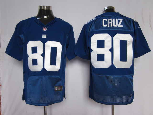 Nike Elite Jersey new york giants 80 cruz blue color jerseys